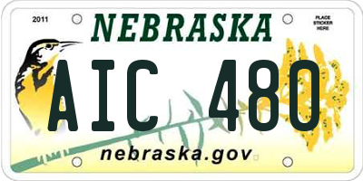NE license plate AIC480
