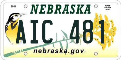 NE license plate AIC481