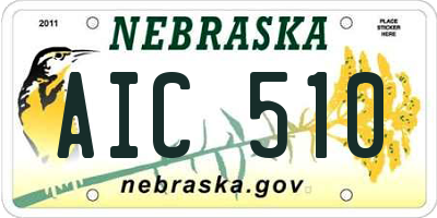 NE license plate AIC510