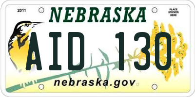 NE license plate AID130