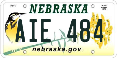 NE license plate AIE484