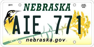 NE license plate AIE771