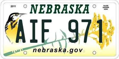 NE license plate AIF971