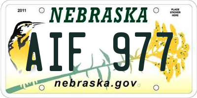 NE license plate AIF977