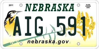 NE license plate AIG591