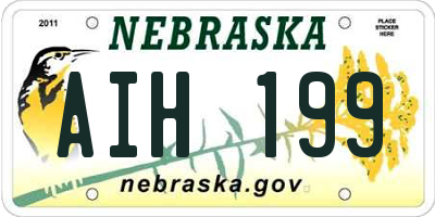 NE license plate AIH199