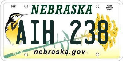 NE license plate AIH238