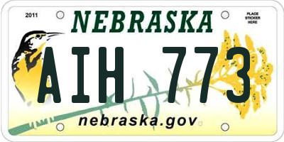 NE license plate AIH773