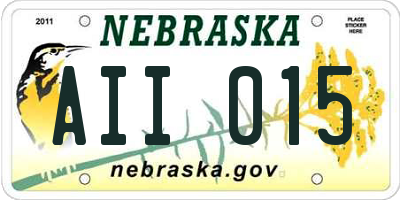 NE license plate AII015