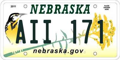 NE license plate AII171