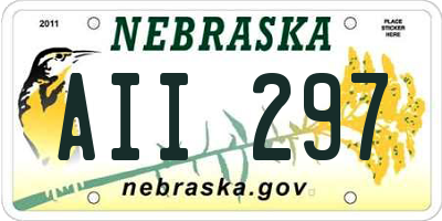 NE license plate AII297