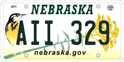 NE license plate AII329