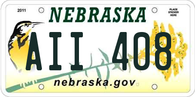 NE license plate AII408