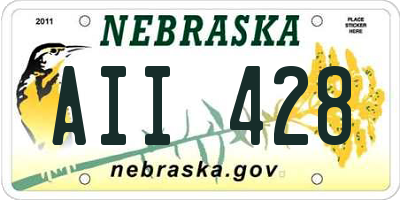 NE license plate AII428
