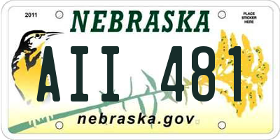 NE license plate AII481