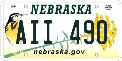 NE license plate AII490