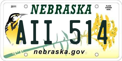 NE license plate AII514