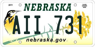 NE license plate AII731