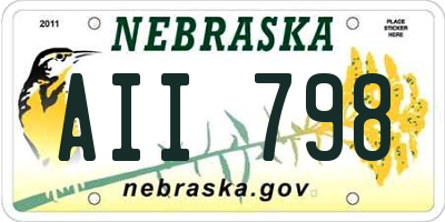 NE license plate AII798