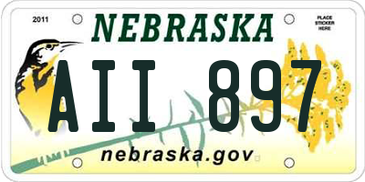 NE license plate AII897
