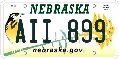 NE license plate AII899