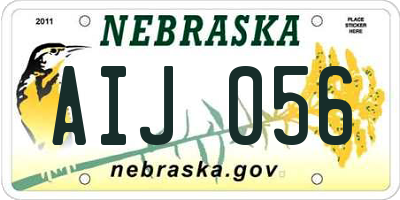 NE license plate AIJ056
