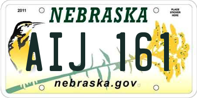 NE license plate AIJ161