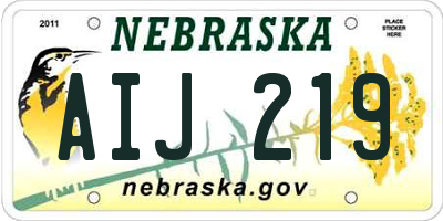 NE license plate AIJ219