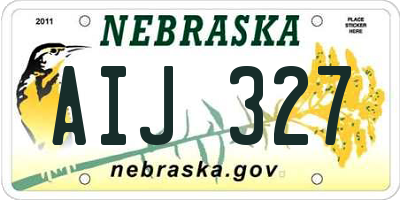 NE license plate AIJ327