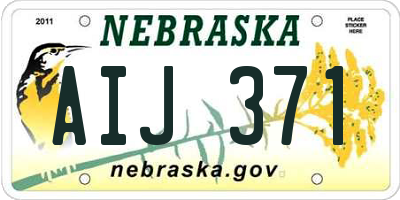 NE license plate AIJ371