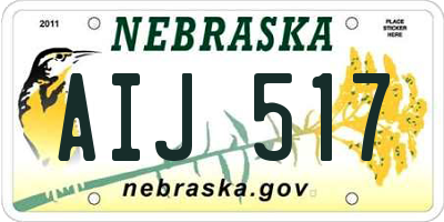 NE license plate AIJ517