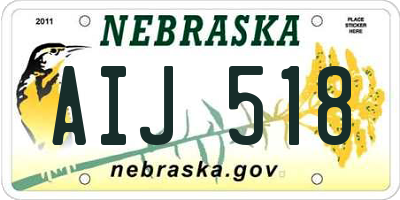 NE license plate AIJ518