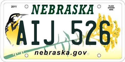 NE license plate AIJ526