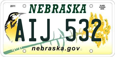 NE license plate AIJ532