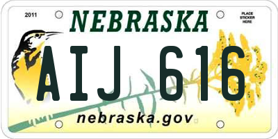 NE license plate AIJ616