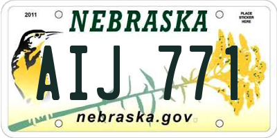 NE license plate AIJ771