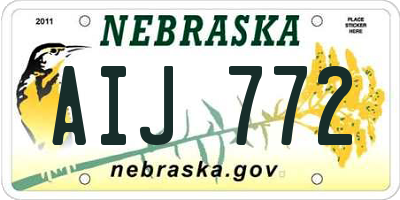 NE license plate AIJ772