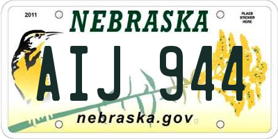 NE license plate AIJ944