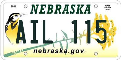 NE license plate AIL115