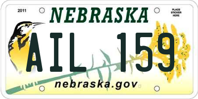 NE license plate AIL159