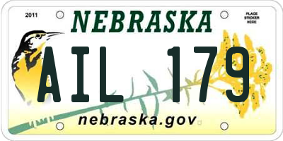 NE license plate AIL179