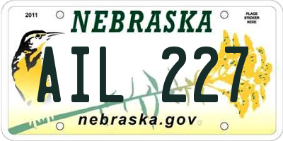 NE license plate AIL227