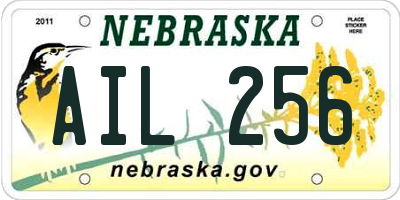 NE license plate AIL256