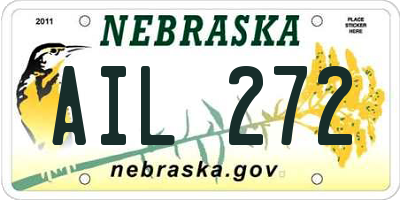 NE license plate AIL272