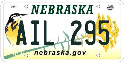 NE license plate AIL295