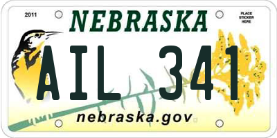 NE license plate AIL341