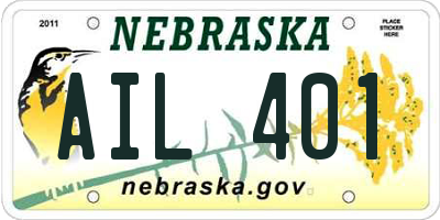NE license plate AIL401