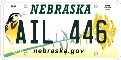NE license plate AIL446