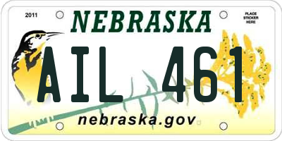 NE license plate AIL461
