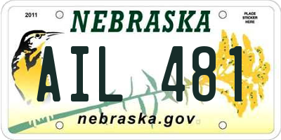 NE license plate AIL481
